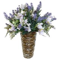 Vaso Com Arranjos de Flores de Lavanda Artificiais Decorativo