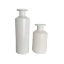 Vaso com Borda Fina Lille Off White Dupla 28,5 cm e 19 cm