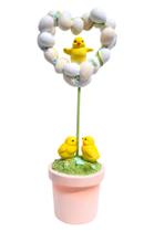 VASO COM PASSARINHOS EM RESINA DECOR 31cm VASO COM PASSARINHOS EM RESINA DECOR 31cm