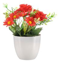 Vaso com Plantas Artificiais Enfeite Decoração Sala Varanda Rosas