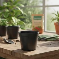 Vaso Comum Preto - Boca 7 - Kit com 10 Unidades para Plantio Vaso Comum Preto - Boca 7 - Kit com 10 Unidades para Plantio