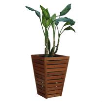 Vaso Cone 60cm Madeira Maciça Natural Vaso Cone 60cm Madeira Maciça Natural
