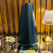 Vaso Cone Shades M Black Cerâmica Fosca Elegante Vaso Cone Shades M Black Cerâmica Fosca Elegante