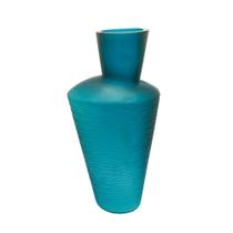 Vaso Contemporaneo Decorativo Maior Cristal Azul Luxo
