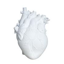 Vaso CosyluShop White Heart Ceramic 13x17cm para decoração de casa