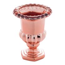 Vaso Cristal de Chumbo C/Pé Sussex Rose Metalizado Rojemac Vaso Cristal de Chumbo C/Pé Sussex Rose Metalizado Rojemac