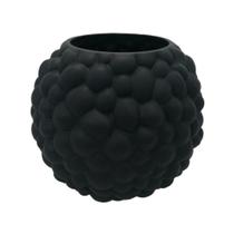 Vaso Cristal Redondo Preto Relevos Bolhado Menor Vaso Cristal Redondo Preto Relevos Bolhado Menor