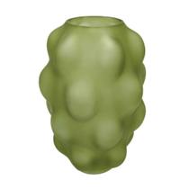 Vaso Cristal Verde Maior Relevos Abaulados Fino Design Vaso Cristal Verde Maior Relevos Abaulados Fino Design