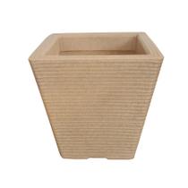 Vaso D Planta Quadrado Decorativo Polietileno 30X30 Cm Areia