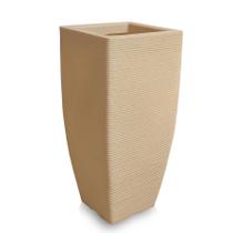 Vaso D Planta Trapezio Decorativo Polietileno 90X40 Cm Areia - Foster Plast