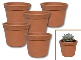 Vaso de barro cachepot terracota n1 cacto, suculenta kit 5un Vaso de barro cachepot terracota n1 cacto, suculenta kit 5un