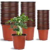 Vaso de berçário Augshy 120 unidades de plantas de plástico de 4,5 a 6 polegadas com dreno