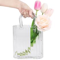 Vaso de bolsa Lotmusic Sacola de vidro moderna Vasos com listras