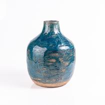 Vaso de cerâmica azul G 16 x 24 cm