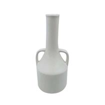 Vaso de Cerâmica Branco Com Alças 13x14x29cm