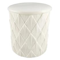 Vaso De Cerâmica Branco Com Textura ZQ3024