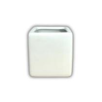 Vaso De Cerâmica Branco Decorativo - 6,5cm x 6,5cm Vaso De Cerâmica Branco Decorativo - 6,5cm x 6,5cm