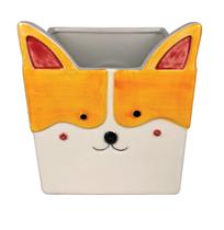 Vaso de Cerâmica Cachorrinho Decorativo para Casa 11cm