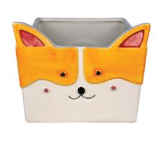 Vaso de Cerâmica Cachorro Decorativo para Casa 13cm Vaso de Cerâmica Cachorro Decorativo para Casa 13cm