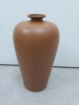 Vaso De Cerâmica Caramelo Acetinado 20 X 36 Cm