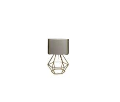 Vaso de cerâmica com suporte dourado - gift home