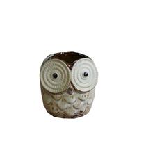 Vaso de cerâmica, coruja, animal de desenho animado retrô, 17 cm