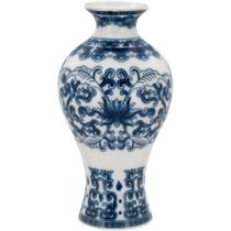 Vaso de Cerâmica Decorativo Design Premium Azul 14x8x8cm - NH