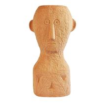 Vaso De Cerâmica Decorativo Face Terracota 25cm BTC