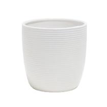 Vaso de Cerâmica Detalhado Branco