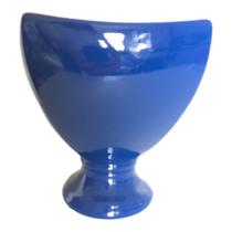 Vaso de cerâmica esmaltada azul royal - ceramica erica