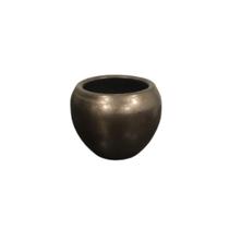 Vaso de ceramica esmaltado cor bronze 16cm x 20cm