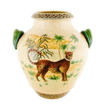 Vaso de Cerâmica Exclusivo: Uma Celebração da Elegância Selvagem