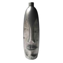 Vaso de cerâmica face g prata
