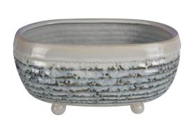 Vaso de Cerâmica Floreiro Cinza para Plantas Decoração 30cm Vaso de Cerâmica Floreiro Cinza para Plantas Decoração 30cm