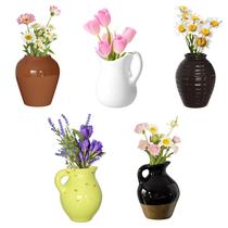 Vaso de cerâmica, ímãs de geladeira, pacote com 5 unidades Cacukap Mini Plant Vaso de cerâmica, ímãs de geladeira, pacote com 5 unidades Cacukap Mini Plant