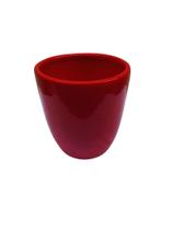 Vaso De Cerâmica Liso Vermelho P/ Bonsais Suculentas Decoração 14 X 13cm