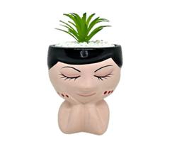 Vaso de Ceramica Namoradeira Branca para Flor e Suculenta