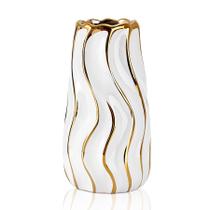 Vaso de cerâmica OTARTU White Vertical Stripe para decoração de casa Vaso de cerâmica OTARTU White Vertical Stripe para decoração de casa