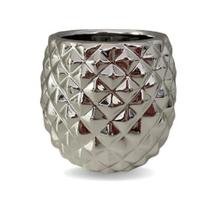 Vaso de cerâmica prata alvi 7,5cm