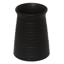 Vaso De Cerâmica Preto Decoração Ambiente Mesa Sala Quintal