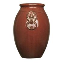 Vaso de Cerâmica Terracota com Leão