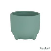 Vaso de Cerâmica Verde Menta - Novo Tempo