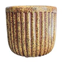 Vaso de Cerâmica Violeta (12) Dourado Envelhecido BURGUINA Vaso de Cerâmica Violeta (12) Dourado Envelhecido BURGUINA