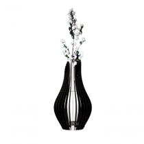 Vaso De Chão Decorativo Grande Andromeda Mdf Preto Tamanho Kit Com 2 - 85x30cm E 70x25cm Vaso De Chão Decorativo Grande Andromeda Mdf Preto Tamanho Kit Com 2 - 85x30cm E 70x25cm
