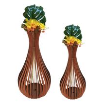 Vaso de Chão Decorativo Grande GOTAS DE ORVALHO MDF