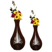 Vaso de Chão Decorativo Grande GOTAS DE ORVALHO MDF Vaso de Chão Decorativo Grande GOTAS DE ORVALHO MDF