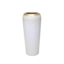 Vaso de Chão Fibra de Vidro China M Branco Gold Vietnamita