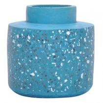 Vaso de cimento azul
