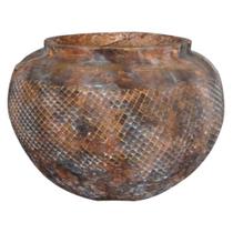 Vaso de cimento decorativo estilo ferrugem g