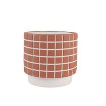 Vaso de cimento lisboa terracota, branco p